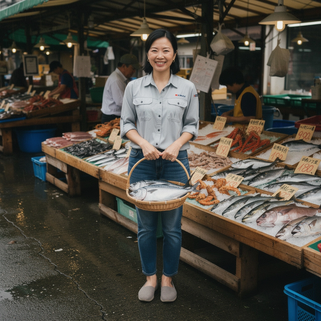 釣りの成果を見せる笑顔の釣り人たち